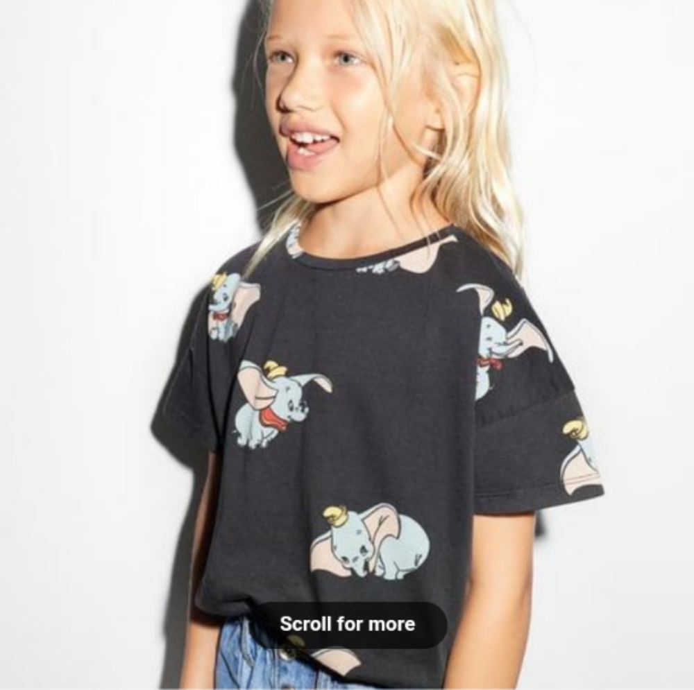 Zara DISNEY Dumbo Oversized Tee
